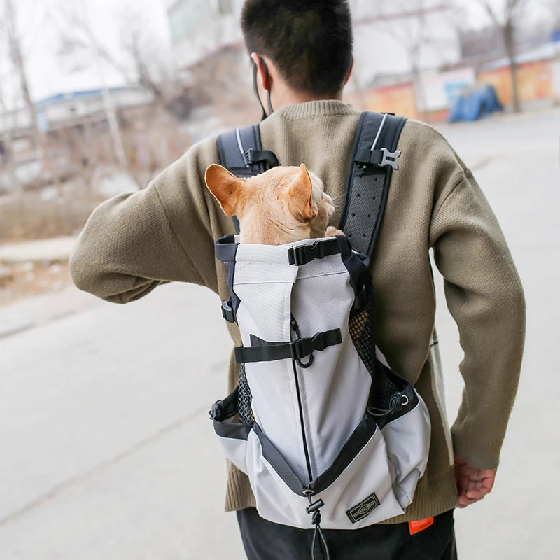 Puppy Medium Dog Backpack Outdoor Travel for Small Dogs Breathable Walking French Bulldog Carrier Bags Accessories Pet Supplies